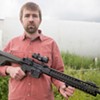 Seven Days political editor Paul Heintz on Monday with an AR-15