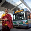 A Buddhist Monk Is Driving the Bus