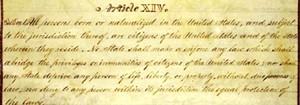 Copy of the 14th Amendment - Uploaded by Friends of the Morrill Homestead