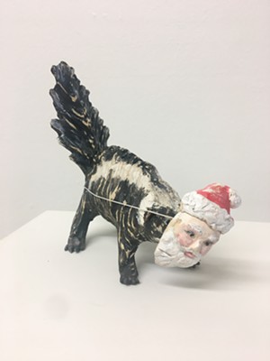 COURTESY OF THE S.P.A.C.E GALLERY - "Last Ditch Effort at Assimilation-Skunk as Santa" by Jennifer McCandless