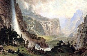 "Domes of Yosemite" by Albert Bierstadt - Uploaded by Vermont Humanities