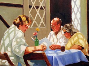 COURTESY OF JACKSON GALLERY - "Diners with Lattice" by Tancy Holden