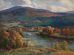 COURTESY OF BRYAN MEMORIAL GALLERY - "West River Autumn" by Aldro Hibbard