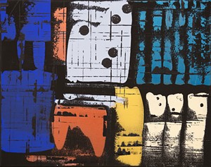 COURTESY OF SANDY'S BOOKS & BAKERY - "Domino," acrylic on canvas by Harrington