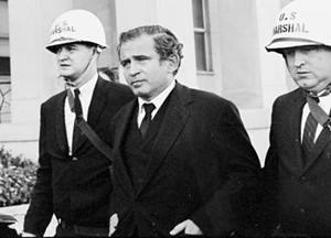 COURTESY OF T.W. WOOD GALLERY - "Norman Mailer Flanked by Two U.S. Marshals" by Ross Connelly