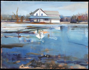 COURTESY OF THE JACKSON GALLERY - "Charlie's House, Flood" by Fred Lower