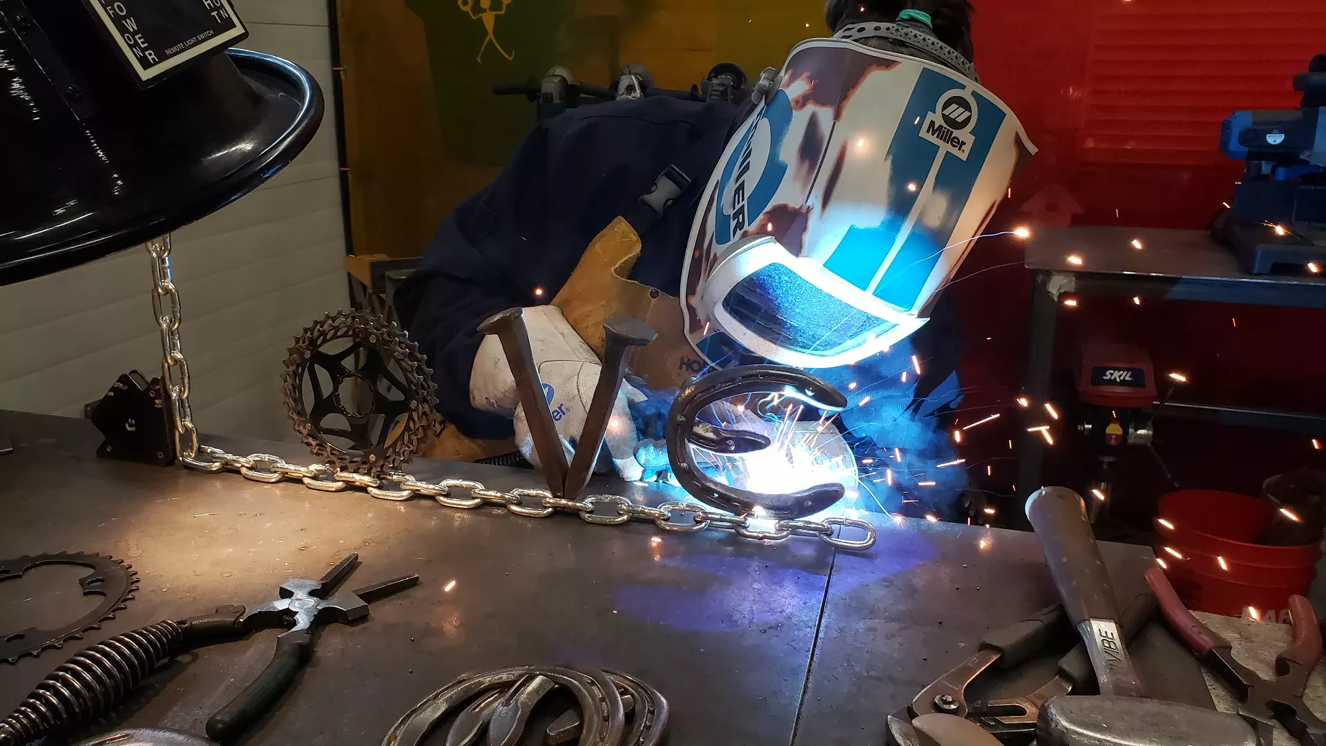 Turning scrap into signs at Deskpets in Colchester