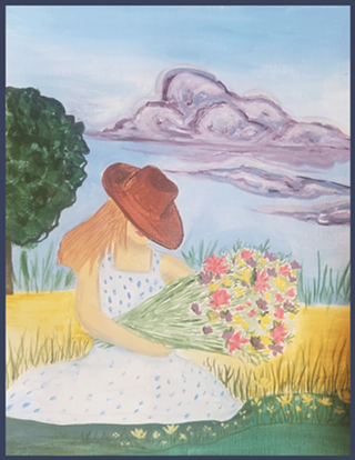 Image: Virtual Paint Class: Armful of Flowers