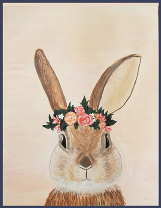 Image: Virtual Paint Class: Bunny Flower Crown