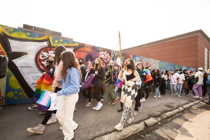 Image: Student Walkout Against Anti-LGBTQ Legislation