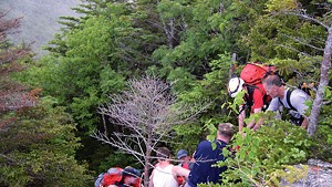 Waterbury Backcountry Rescue Team performs a rescue on Camel's Hump this summer