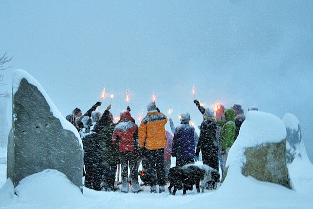 Winter solstice ceremony at Oakledge Park - COURTESY OF DAVID BRIZENDINE